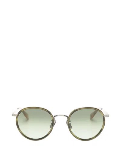 Garrett Leight X Wilson Round-frame Sunglasses In Green