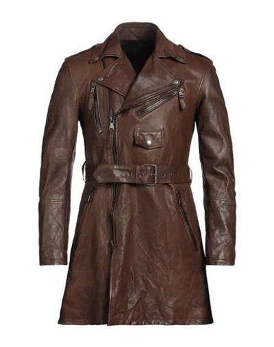 Garrett Man Jacket Chocolate Brown Size 44 Leather