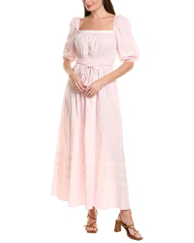 Garrie B Drop-waist Maxi Dress In Pink