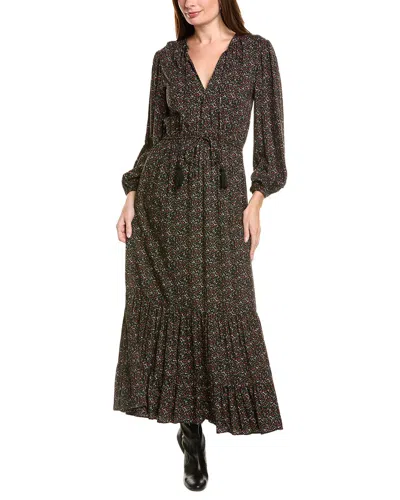 Garrie B Long Sleeve Maxi Dress In Brown