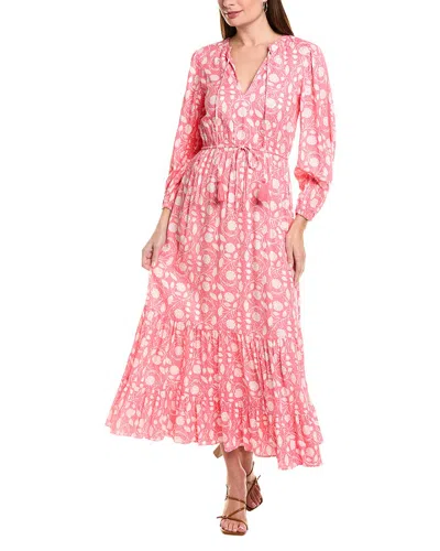Garrie B Long Sleeve Maxi Dress In Pink