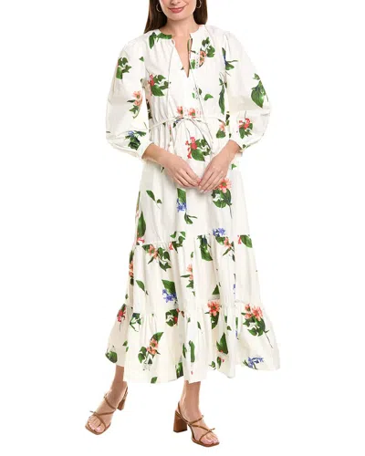 Garrie B Long Sleeve Maxi Dress In White