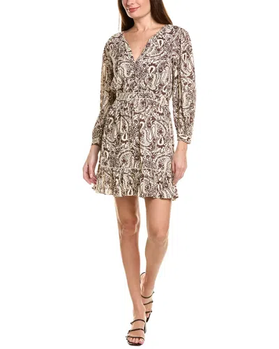 Garrie B Long Sleeve Mini Dress In Brown