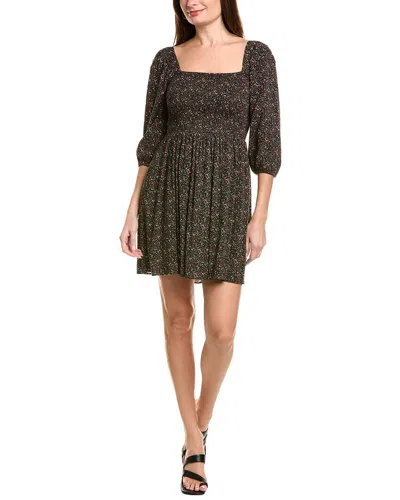 Garrie B Long Sleeve Mini Dress In Brown
