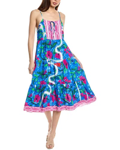 Garrie B Midi Dress In Blue