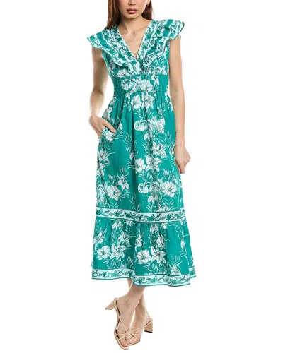 Garrie B Midi Dress In Green
