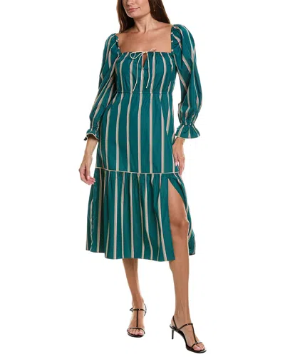 Garrie B Midi Dress In Green