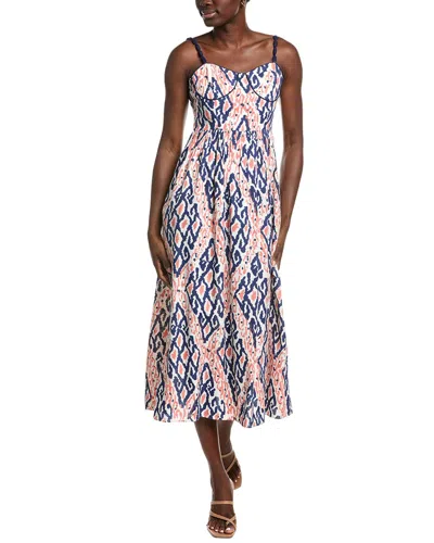Garrie B Novelty Strap Midi Dress In Blue