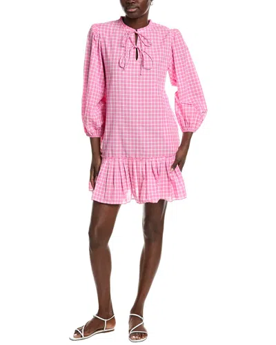 Garrie B Ruffle Mini Dress In Transparent