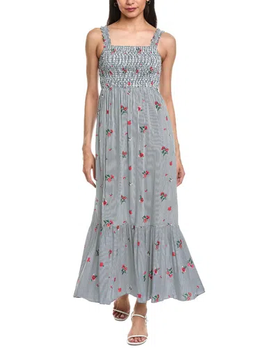 Garrie B Ruffled Strap Maxi Dress In Gray