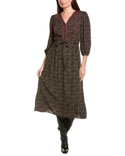 Garrie B Short Sleeve Midi Dress In Multi