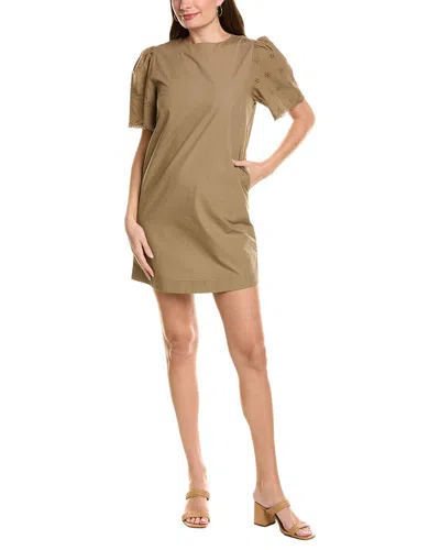 Garrie B Short Sleeve Mini Dress In Green