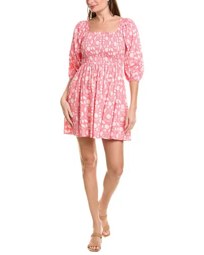 Garrie B Short Sleeve Mini Dress In Pink