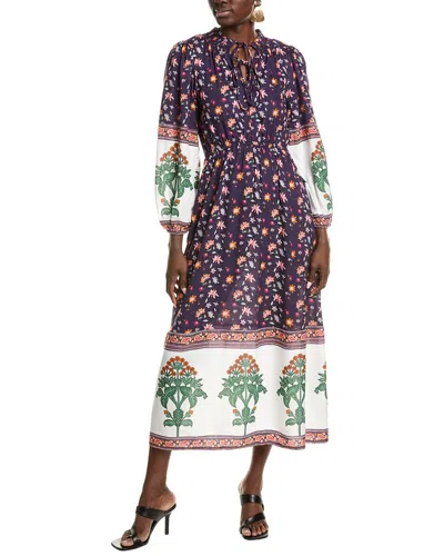 Garrie B Button-down Midi Dress In Blue