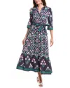 Garrie B Tie Waist Maxi Dress In Blue