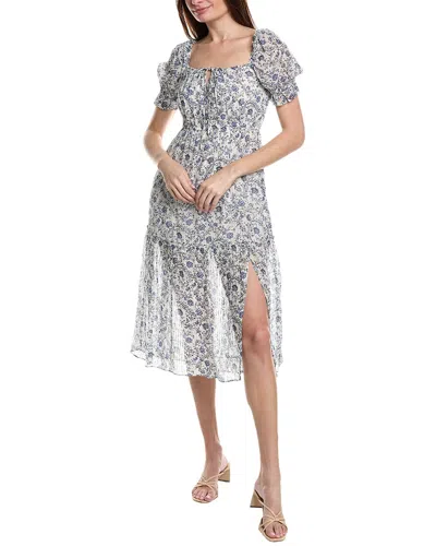 Garrie B Tie-neck Midi Dress In Multi