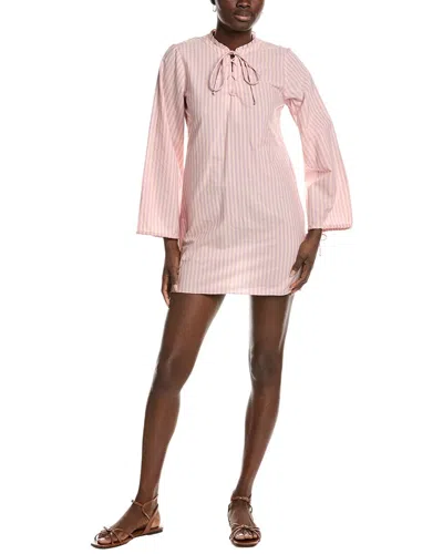 Garrie B Yarn Dye Mini Dress In Pink