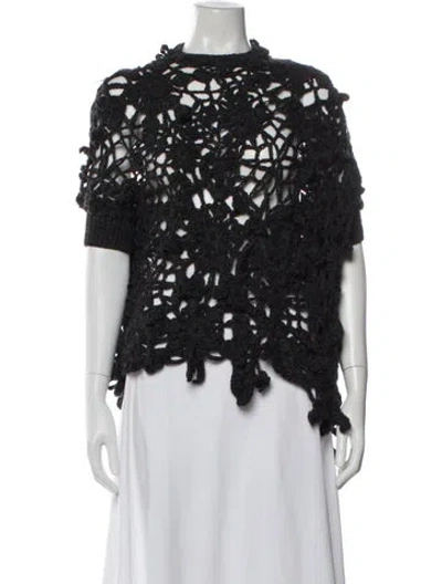 Pre-owned Gary Graham Alpaca Crew Neck Sweater In Gray