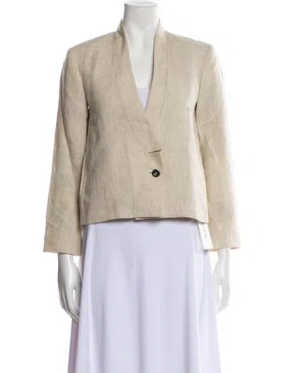 Pre-owned Gary Graham Linen Blazer In Neutral