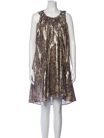 Pre-owned Gary Graham Nylon Knee-length Dress In Multi