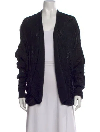 Pre-owned Gary Graham Open Front Sweater In Black