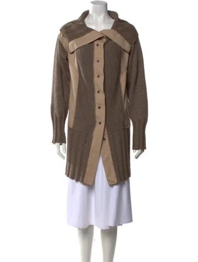 Pre-owned Gary Graham Open Front Sweater In Neutrals