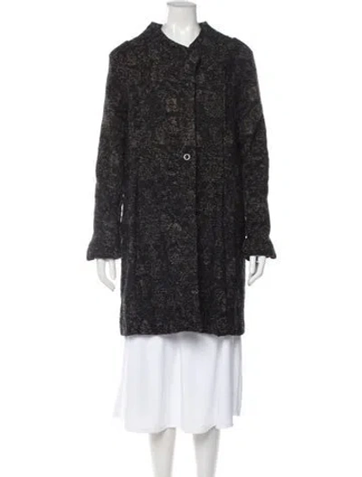 Pre-owned Gary Graham Patterned Coat In Black