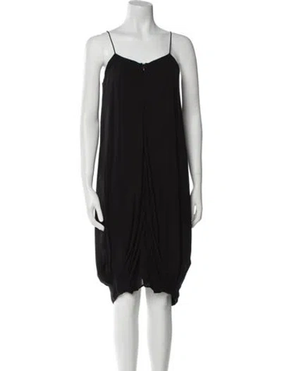 Pre-owned Gary Graham Silk Knee-length Dress In Black