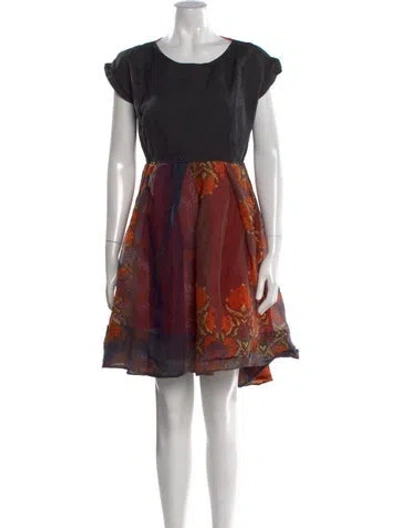 Pre-owned Gary Graham Silk Knee-length Dress In Multi