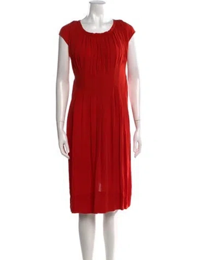 Pre-owned Gary Graham Silk Midi Length Dress In Multi