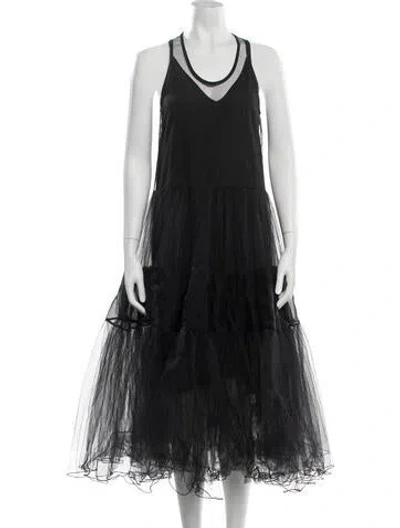 Pre-owned Gary Graham Silk Mini Dress In Black