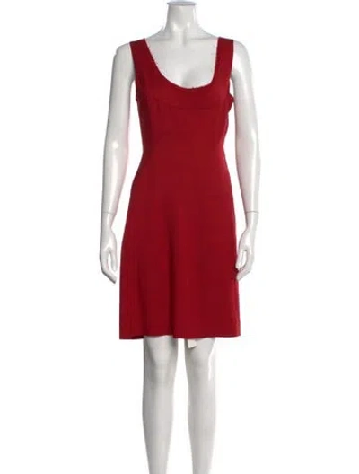 Pre-owned Gary Graham Silk Mini Dress In Red