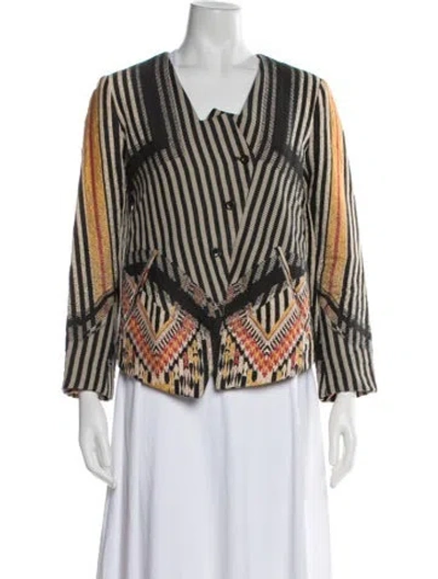 Pre-owned Gary Graham Silk Patterned Jacket In Multi
