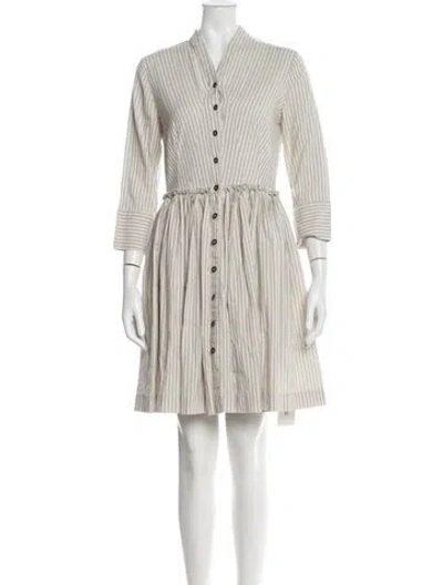 Pre-owned Gary Graham Striped Mini Dress In Multi