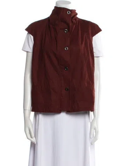 Pre-owned Gary Graham Vest In Burgundy