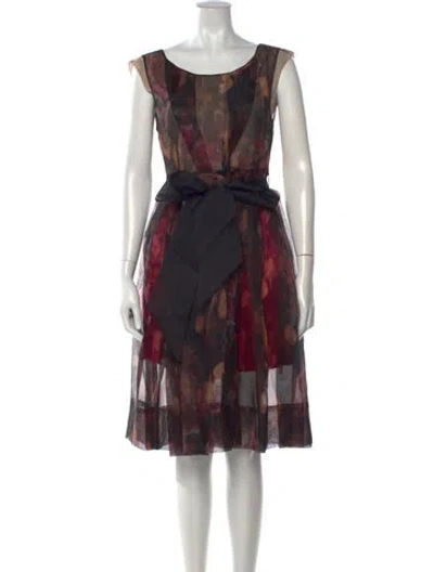 Pre-owned Gary Graham Vintage Knee-length Dress In Black