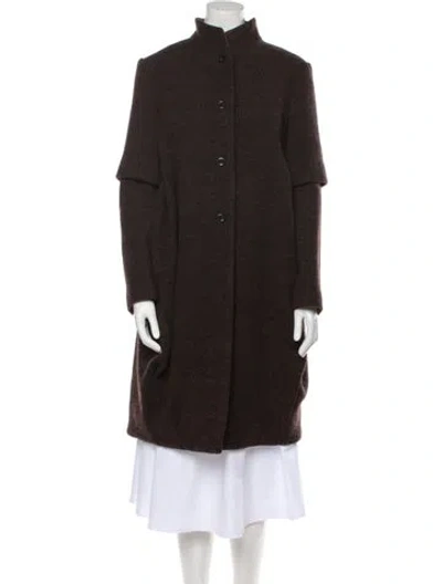 Pre-owned Gary Graham Virgin Wool Coat In Brown