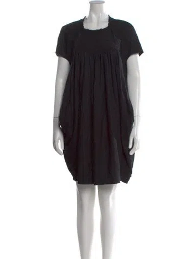 Pre-owned Gary Graham Wool Mini Dress In Black