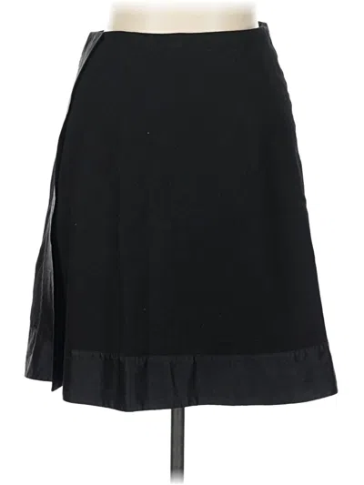 Pre-owned Gary Graham Wool Skirt In Black