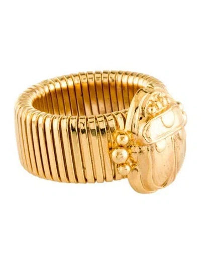 Pre-owned Gas Bijoux Aida Scaramouche Cocktail Ring In Multi