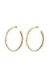Gas Bijoux Aliane Hammered Hoop Earrings In Gold