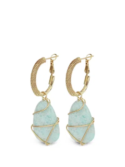 Gas Bijoux Amazonite Earrings In Gold
