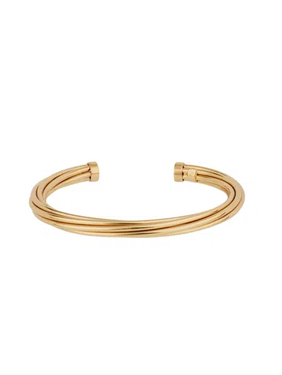 Gas Bijoux Atik Twisted Brass Bracelet In Gold