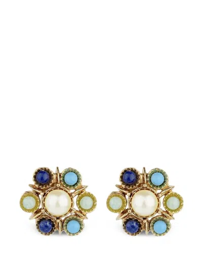 Gas Bijoux Augusta Pearl Stud Earrings In Gold