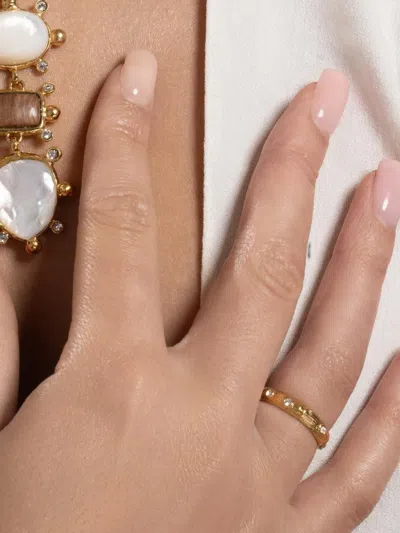 Gas Bijoux Bambini Liane Crystal-embellished Ring In 金色