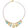 Gas Bijoux Bellagio Mixed Charm Choker Necklace In Gold