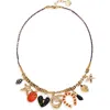 Gas Bijoux Bellagio Mixed Charm Choker Necklace In Multi