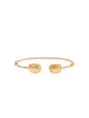Gas Bijoux "brac Duality Scara Torsade" Gold Plated Bracelet Accessories In Gray