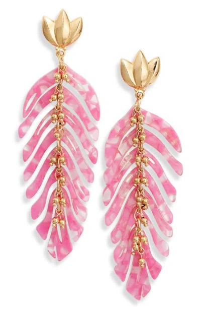Gas Bijoux Cavallo Drop Earrings In Pink