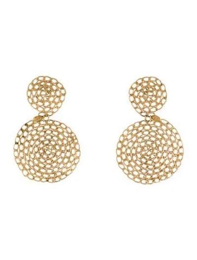 Pre-owned Gas Bijoux Chain Drop Earrings In Multi